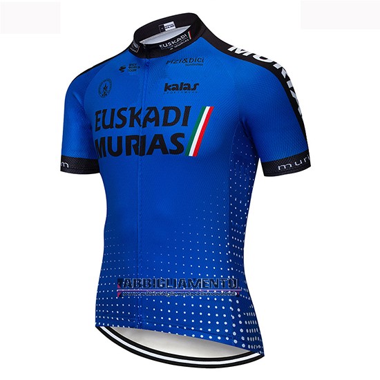 Abbigliamento Euskadi Murias 2019 Manica Corta e Pantaloncino Con Bretelle Blu - Clicca l'immagine per chiudere